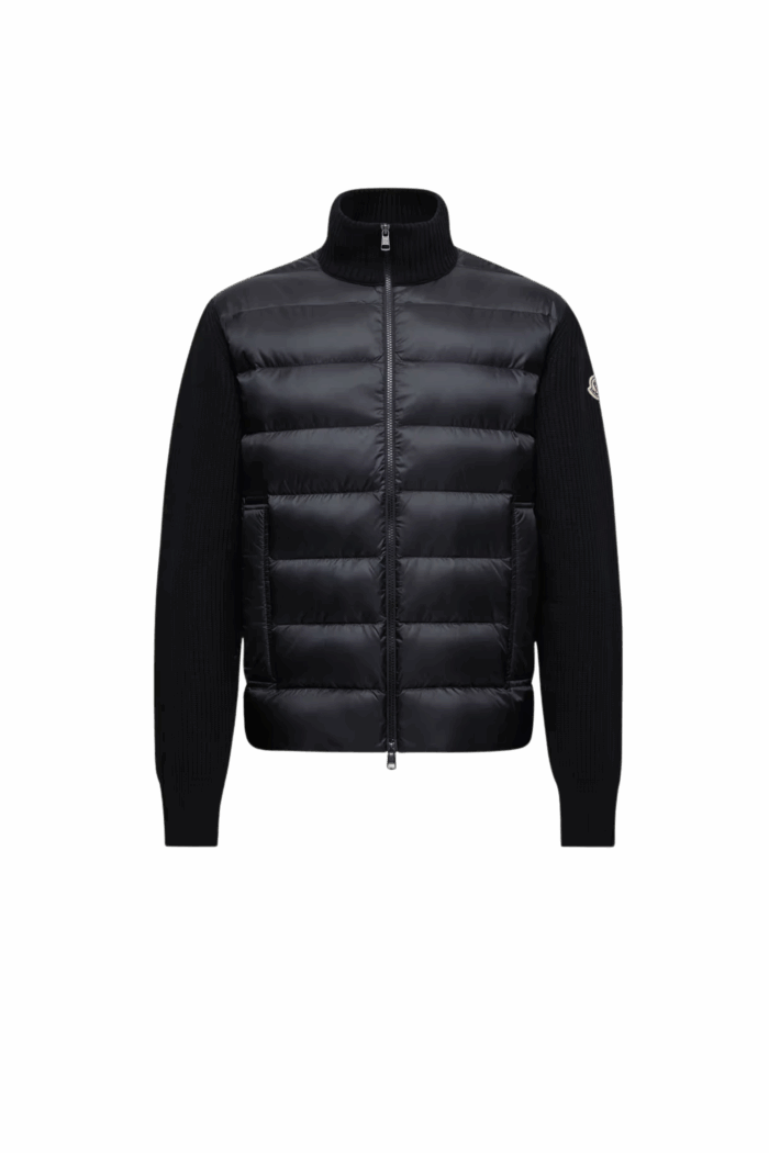 Cardigan Zippé Laine et Cachemire Noir