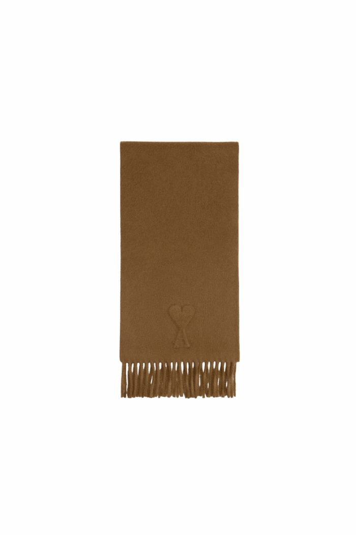 Écharpe Laine Marron Embossé
