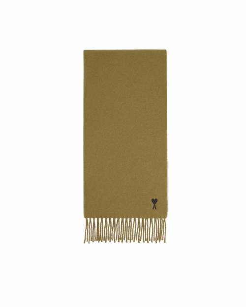 Écharpe Laine Bronze Cœur Noir