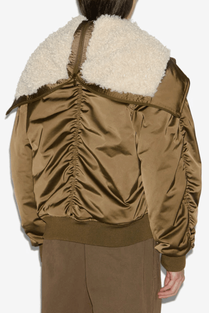 Blouson Elroy Satin matelassé Kaki