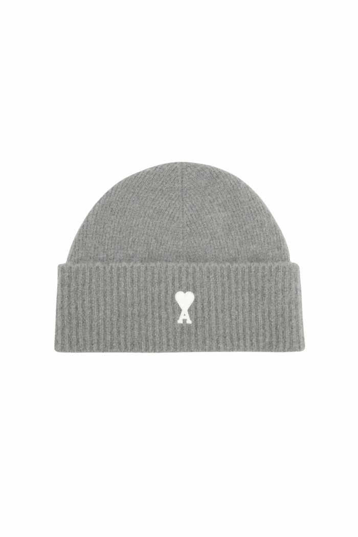 Bonnet Alpaga Gris Cœur Écru