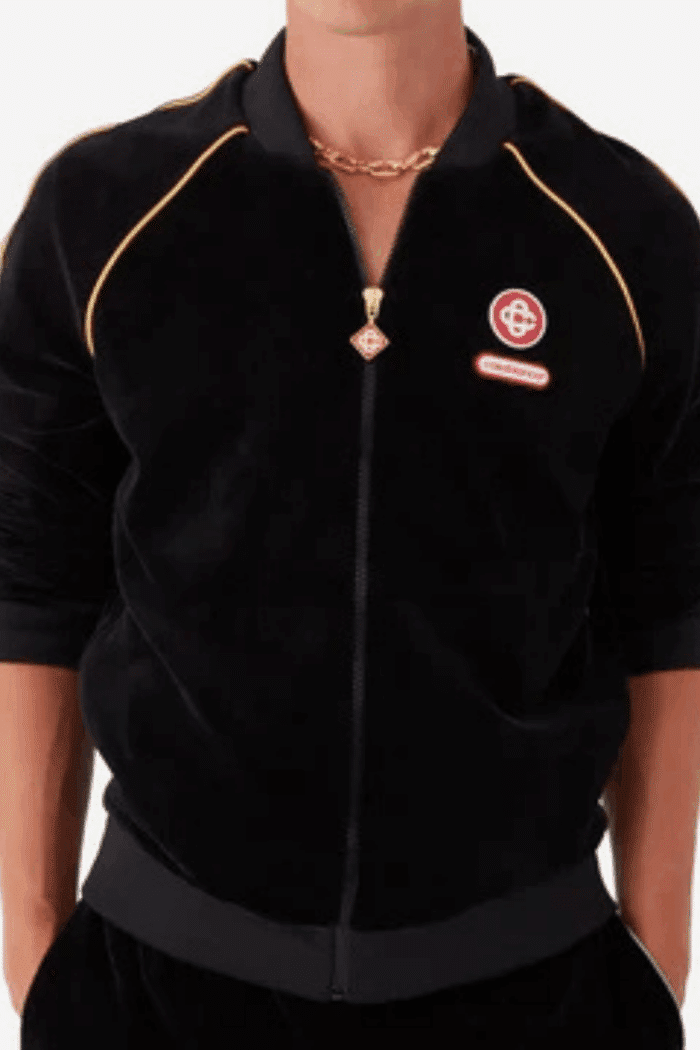 Sweat Zippé Velours Noir