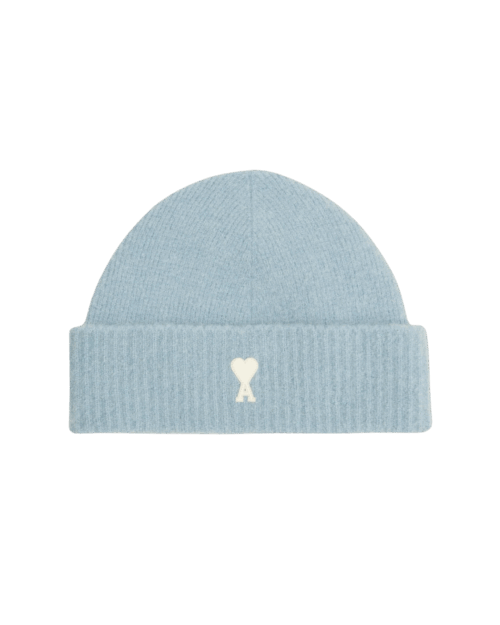 Bonnet Alpaga Ciel Cœur Écru