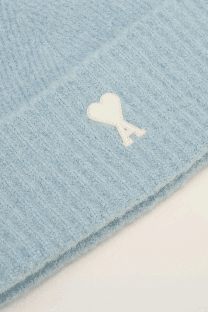 Bonnet Alpaga Ciel Cœur Écru