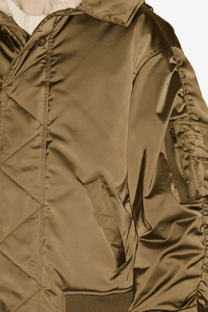 Blouson Elroy Satin matelassé Kaki