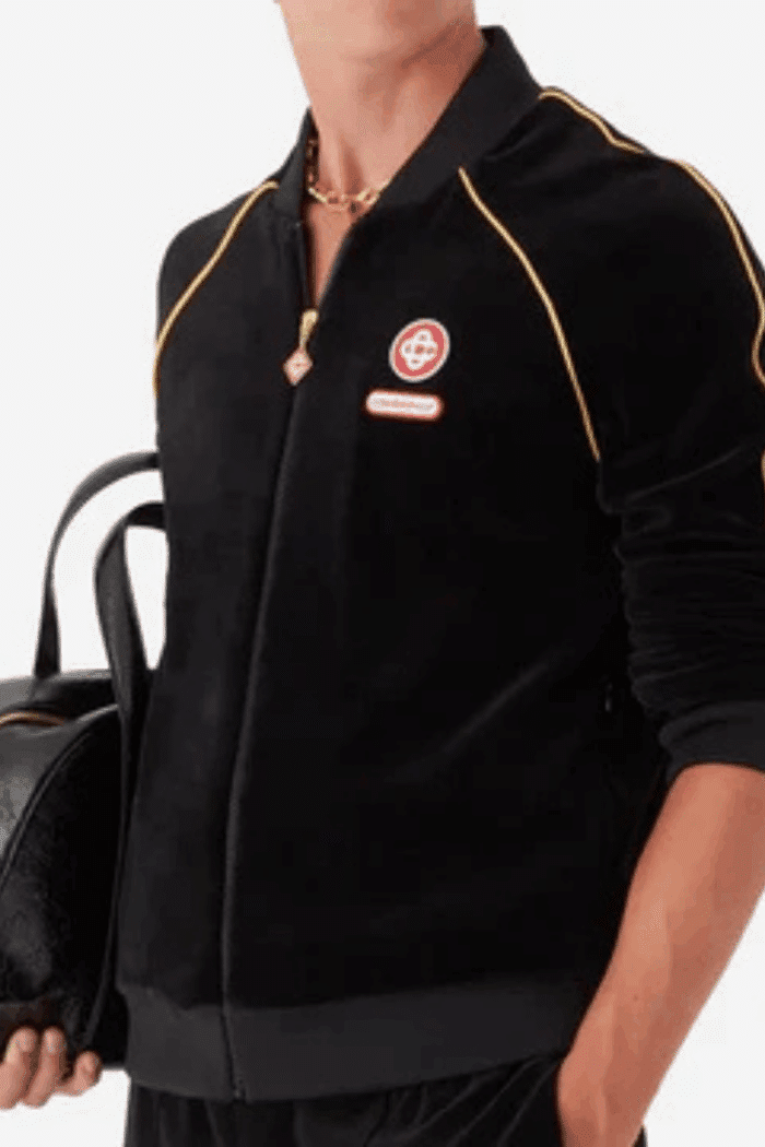 Sweat Zippé Velours Noir