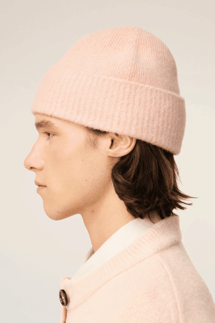 Bonnet Alpaga Poudre Cœur Écru