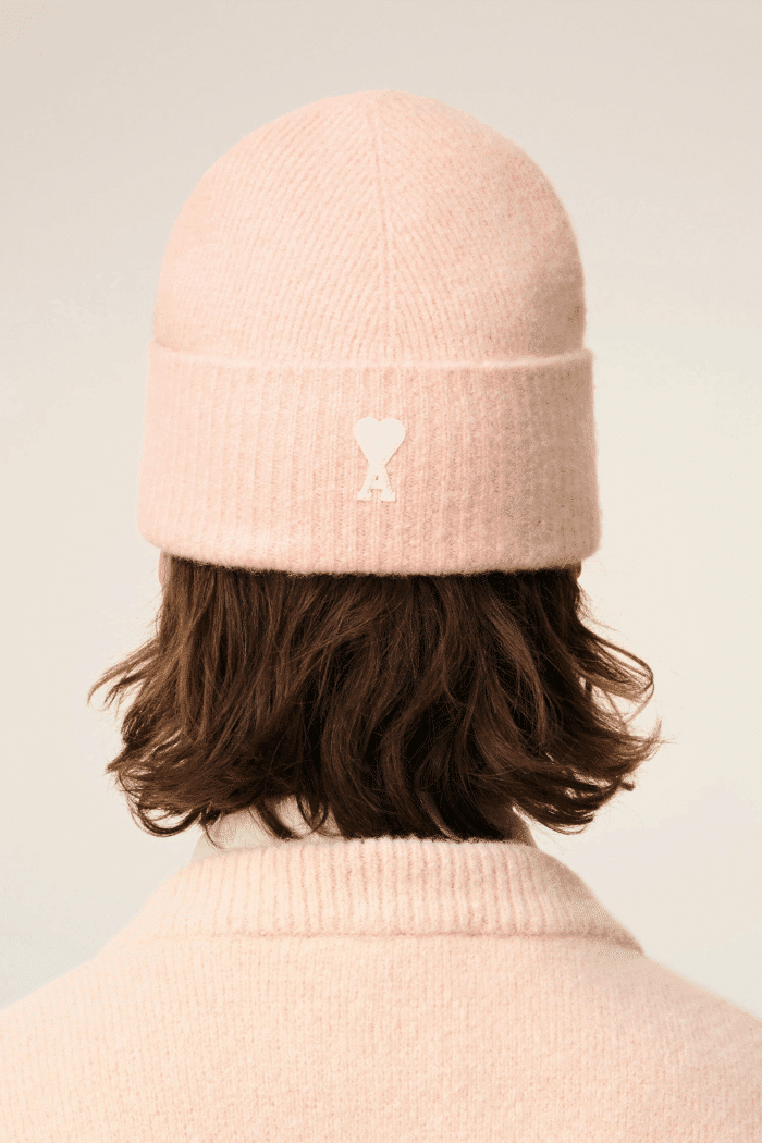 Bonnet Alpaga Poudre Cœur Écru