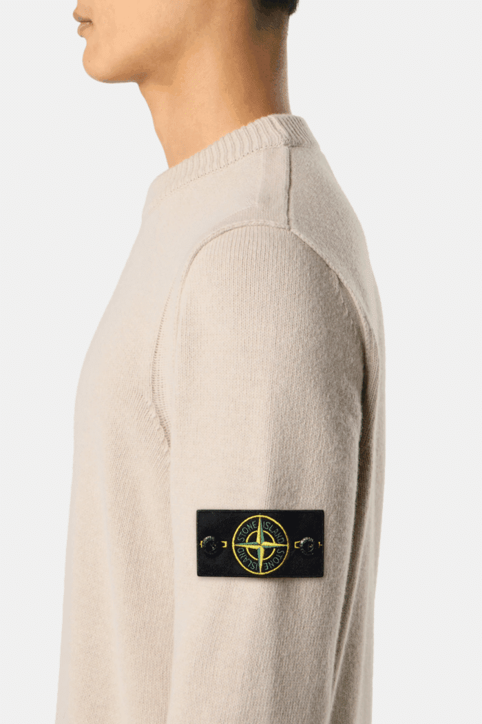 Pull Col Rond Laine Désert