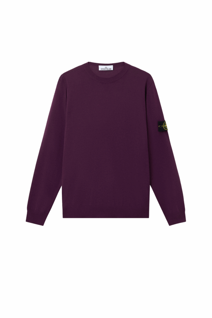 Pull Col Rond Laine Amarante