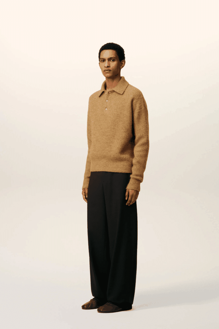 Pull Col Polo Alpaga Camel