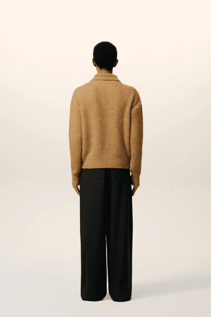 Pull Col Polo Alpaga Camel