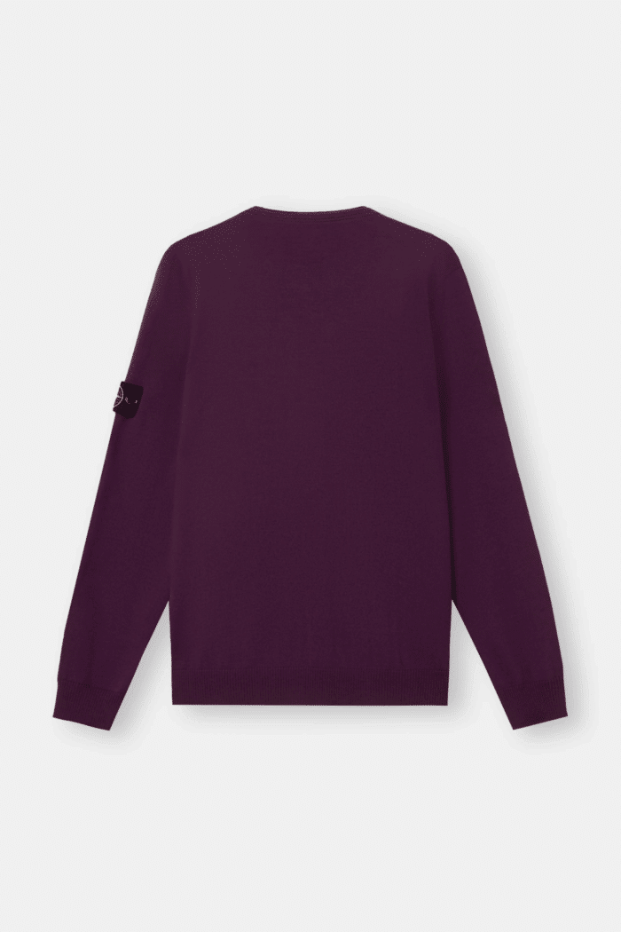 Pull Col Rond Laine Amarante