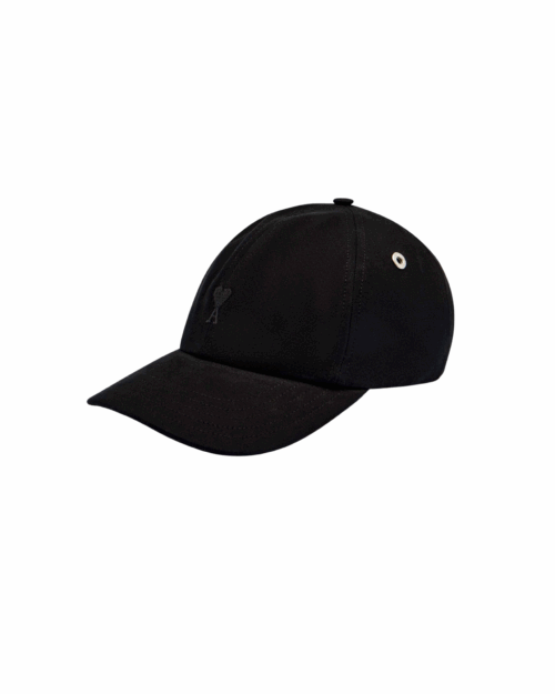 Casquette Coton Noir Cœur Noir