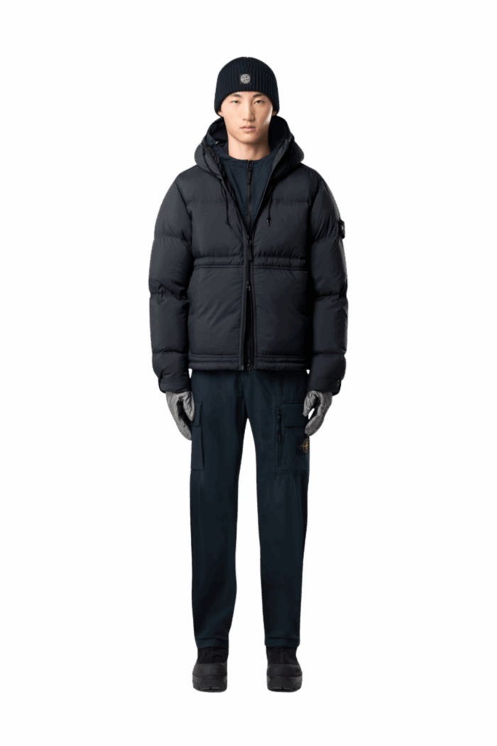 Parka Doudoune Courte Nylon Noir