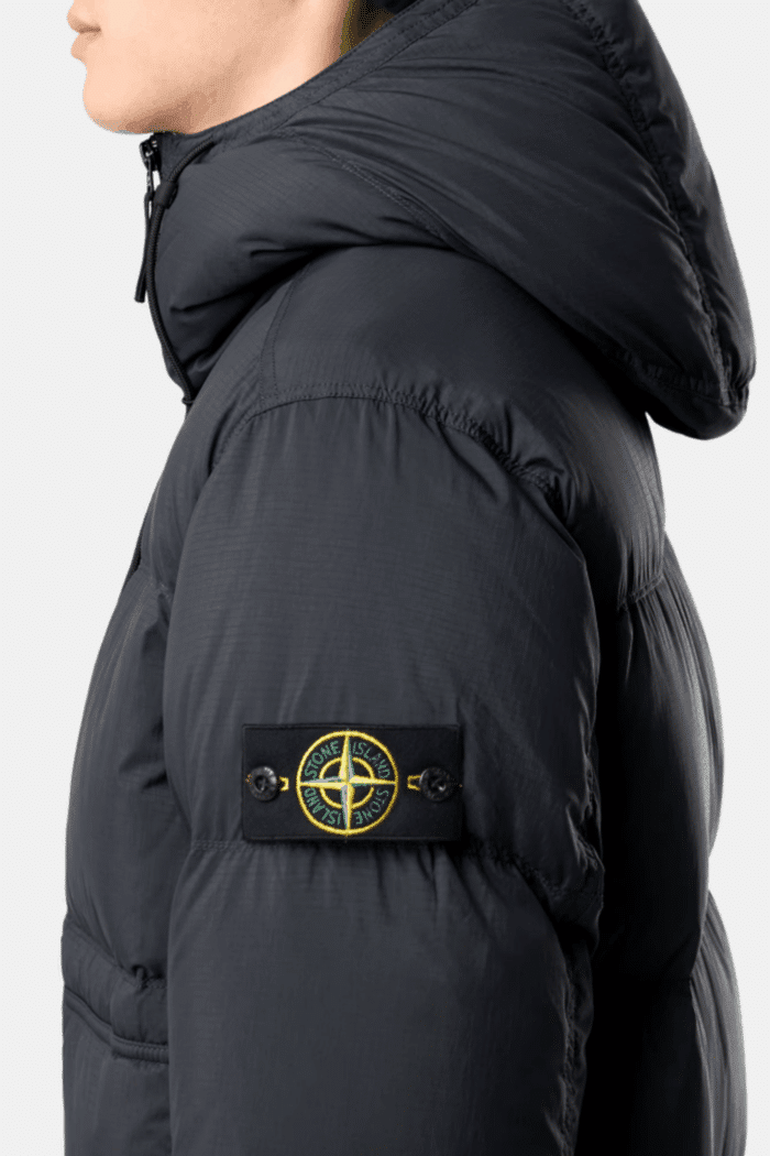 Parka Doudoune Courte Nylon Noir