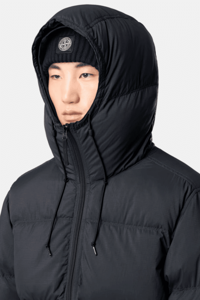 Parka Doudoune Courte Nylon Noir