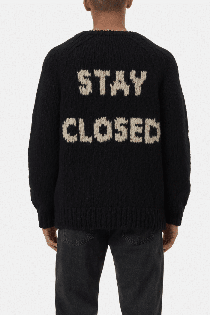 Pull Raglan Laine et Nylon Noir