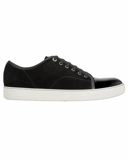Sneakers DDB1 Daim et Cuir Verni Noir