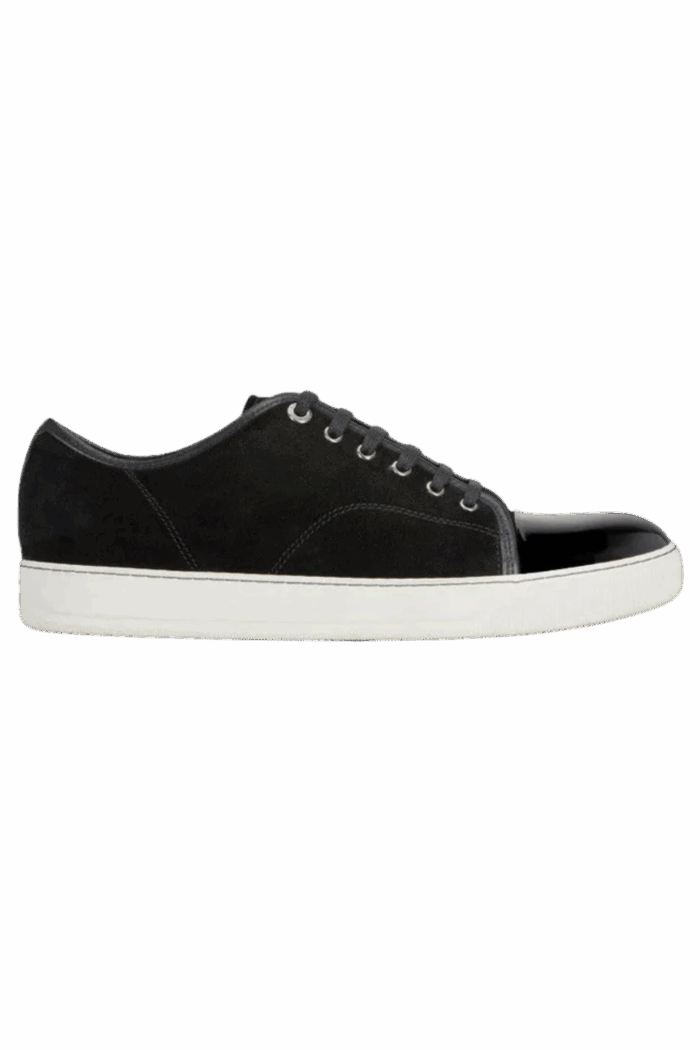 Sneakers DDB1 Daim et Cuir Verni Noir