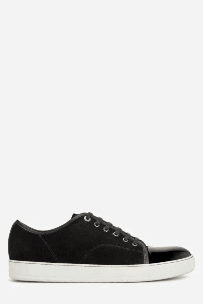 Sneakers DDB1 Daim et Cuir Verni Noir