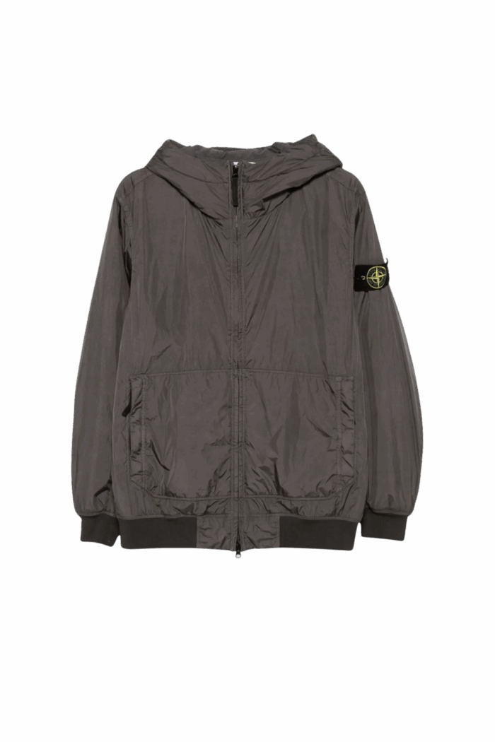 Blouson Crinkle Nylon Gris