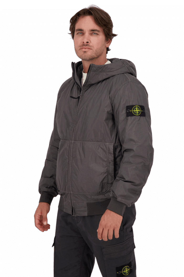 Blouson Crinkle Nylon Gris