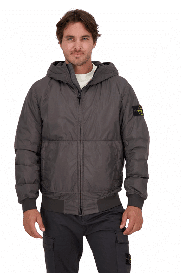 Blouson Crinkle Nylon Gris