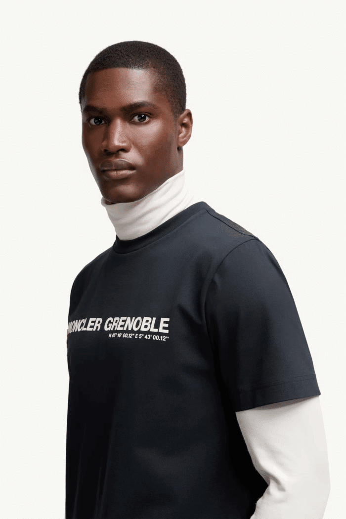 Tee-Shirt Logo Grenoble Coton Marine