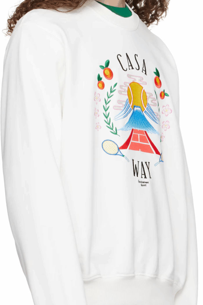 Hoodie Casa Way Moutain Blanc