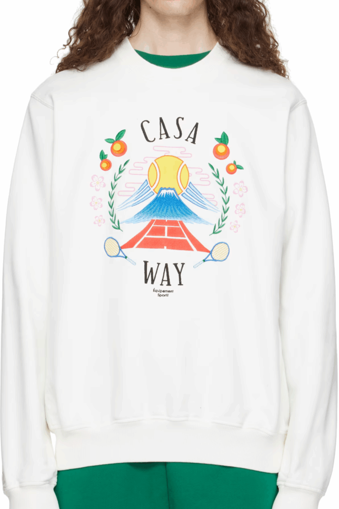 Hoodie Casa Way Moutain Blanc