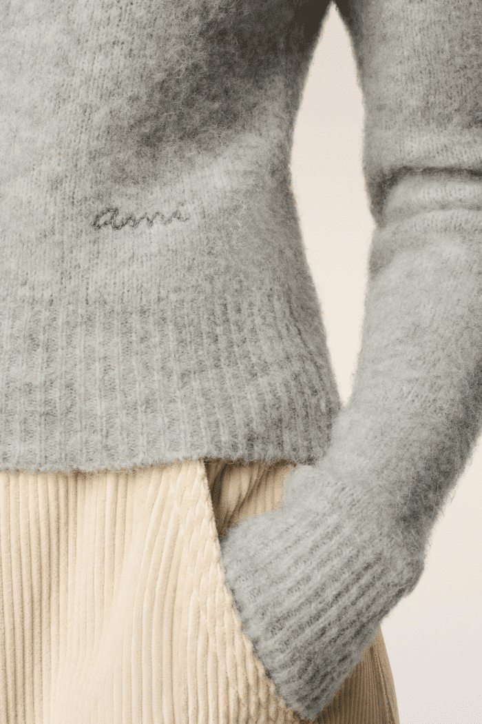 Pull Laine et Alpaga Gris