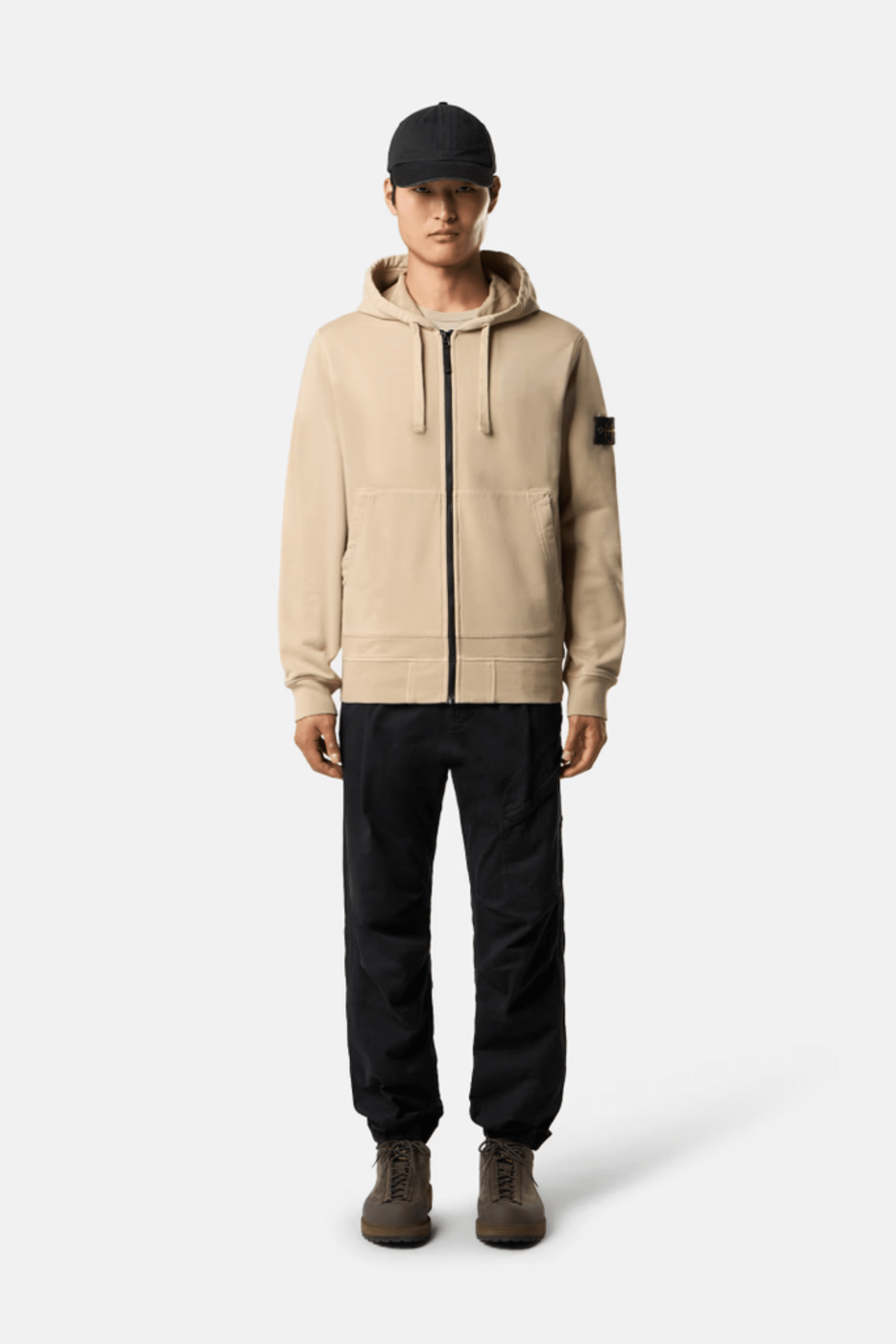 Hoodie Zippé Coton Désert