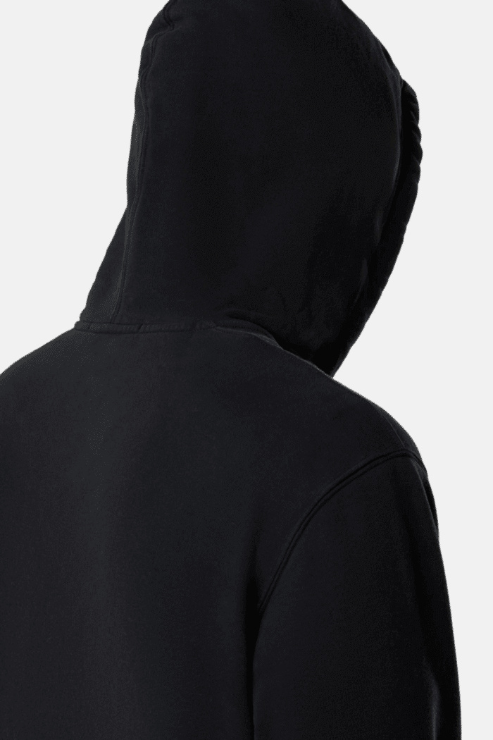 Hoodie Zippé Coton Gratté Noir – Image 4