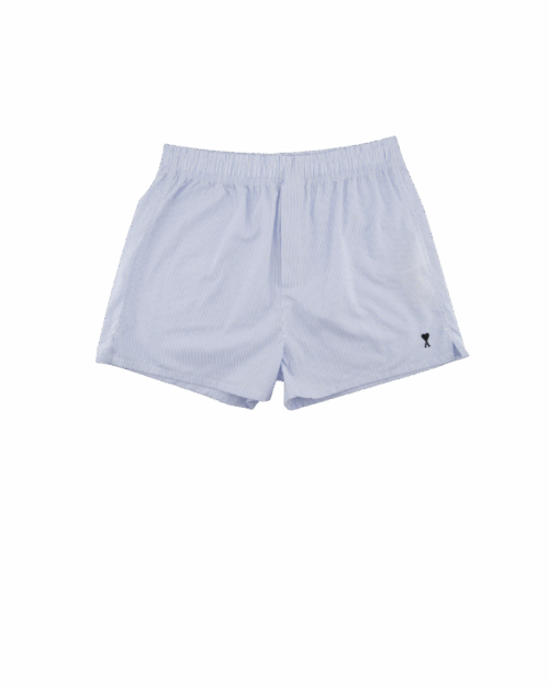 Boxer Rayé Ciel Cœur Noir