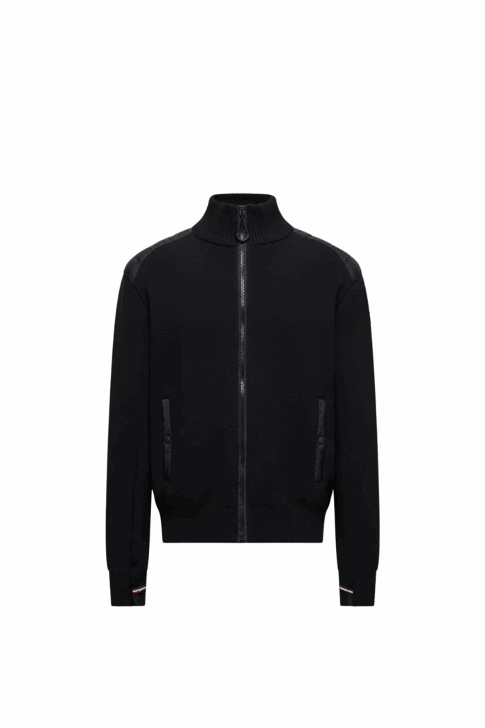 Cardigan Matelassé Laine Noir Grenoble