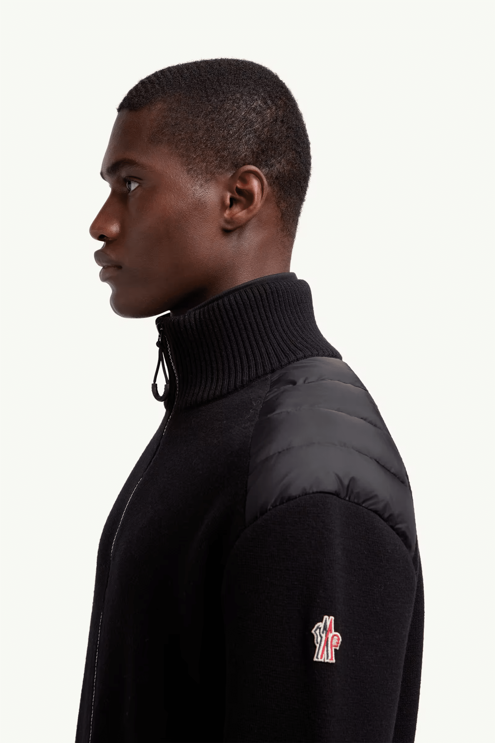 Cardigan Matelassé Laine Noir Grenoble
