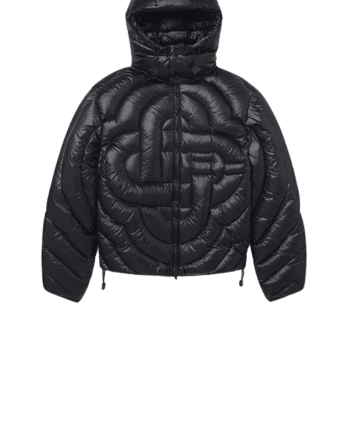 Doudoune Monogrammé Nylon Noir