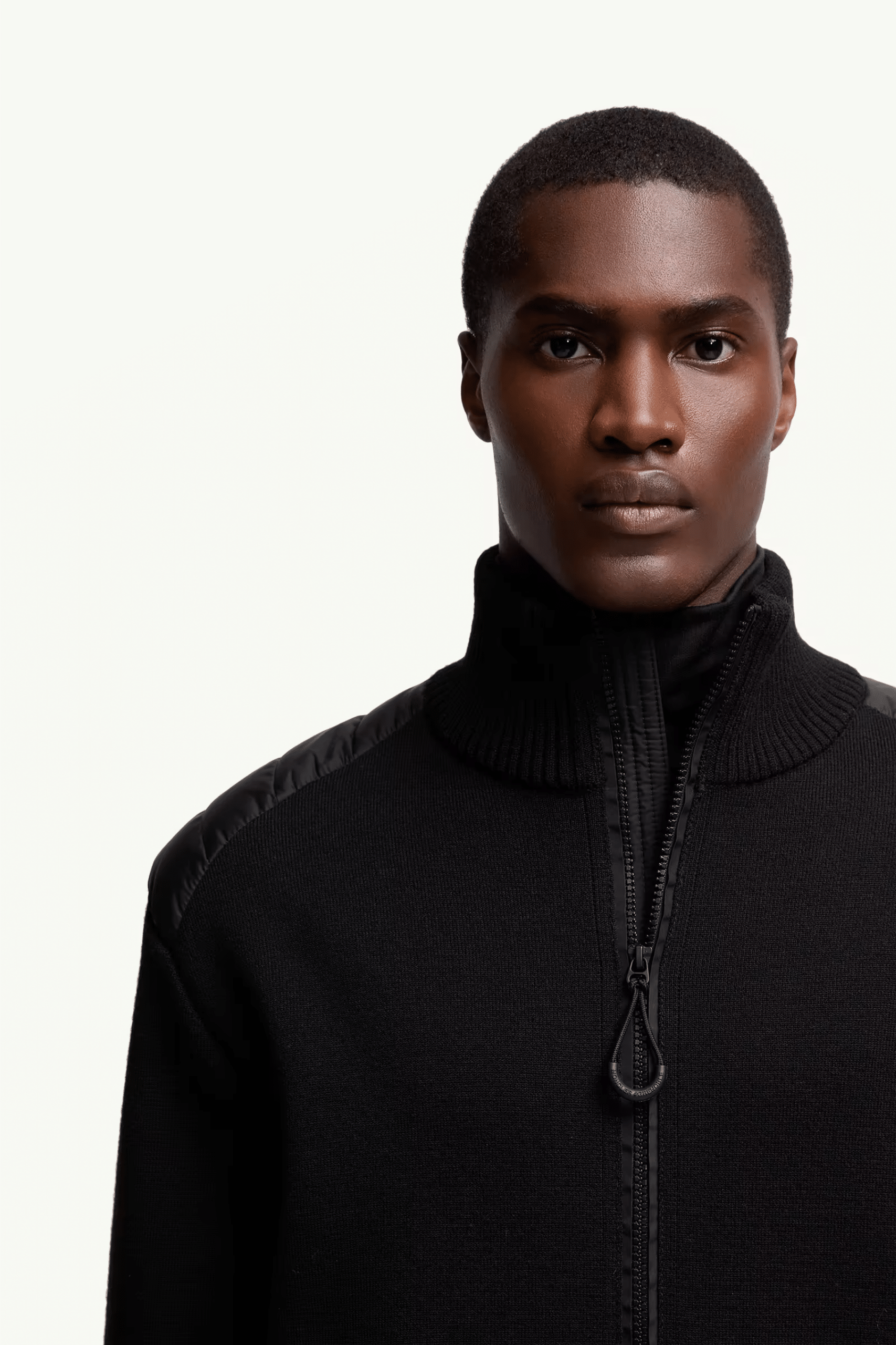 Cardigan Matelassé Laine Noir Grenoble