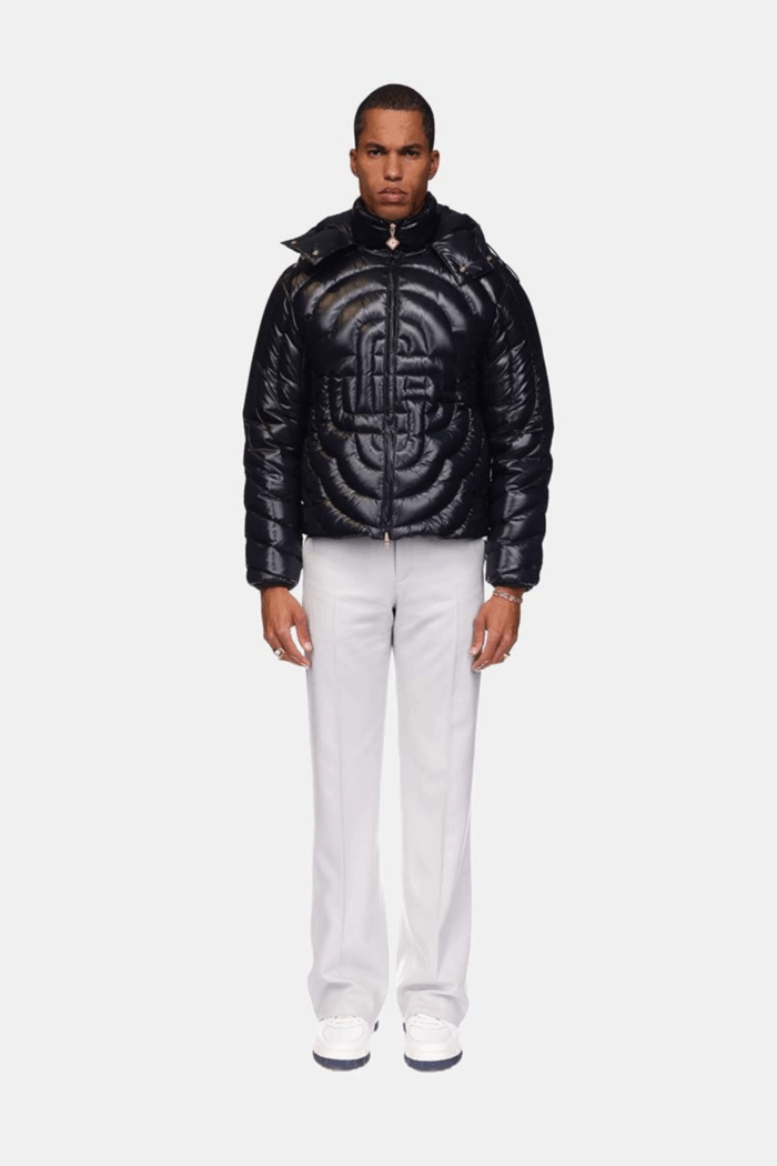 Doudoune Monogrammé Nylon Noir