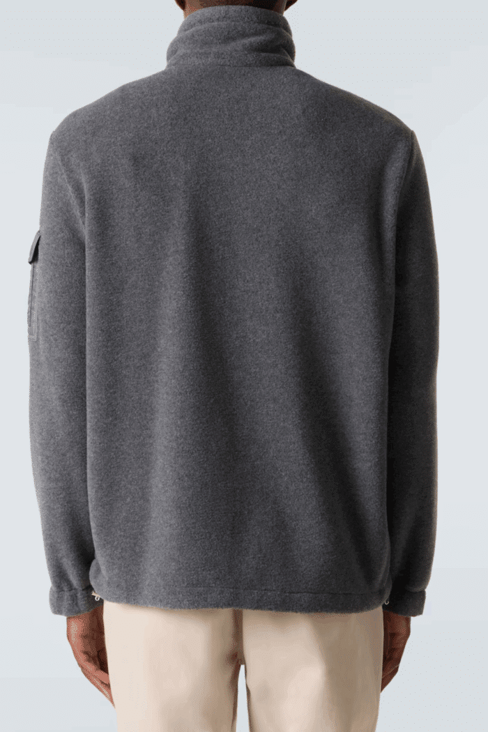 Cardigan Polaire Zippé Gris