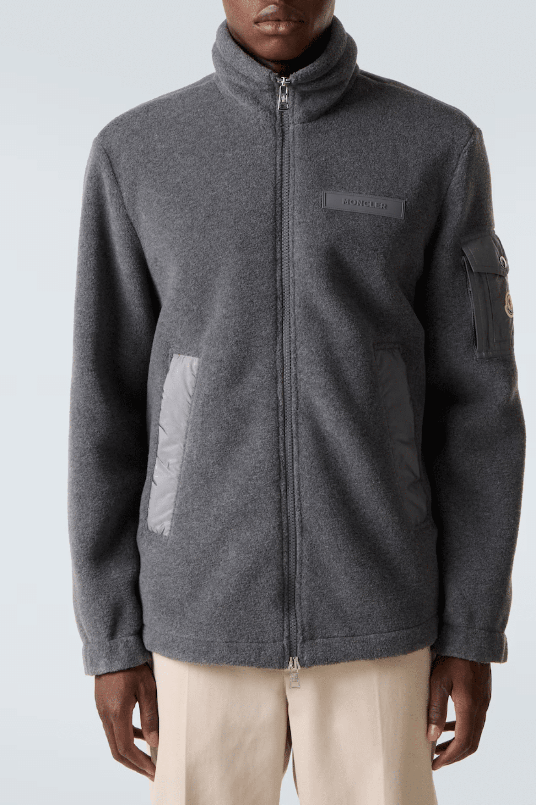 Cardigan Polaire Zippé Gris