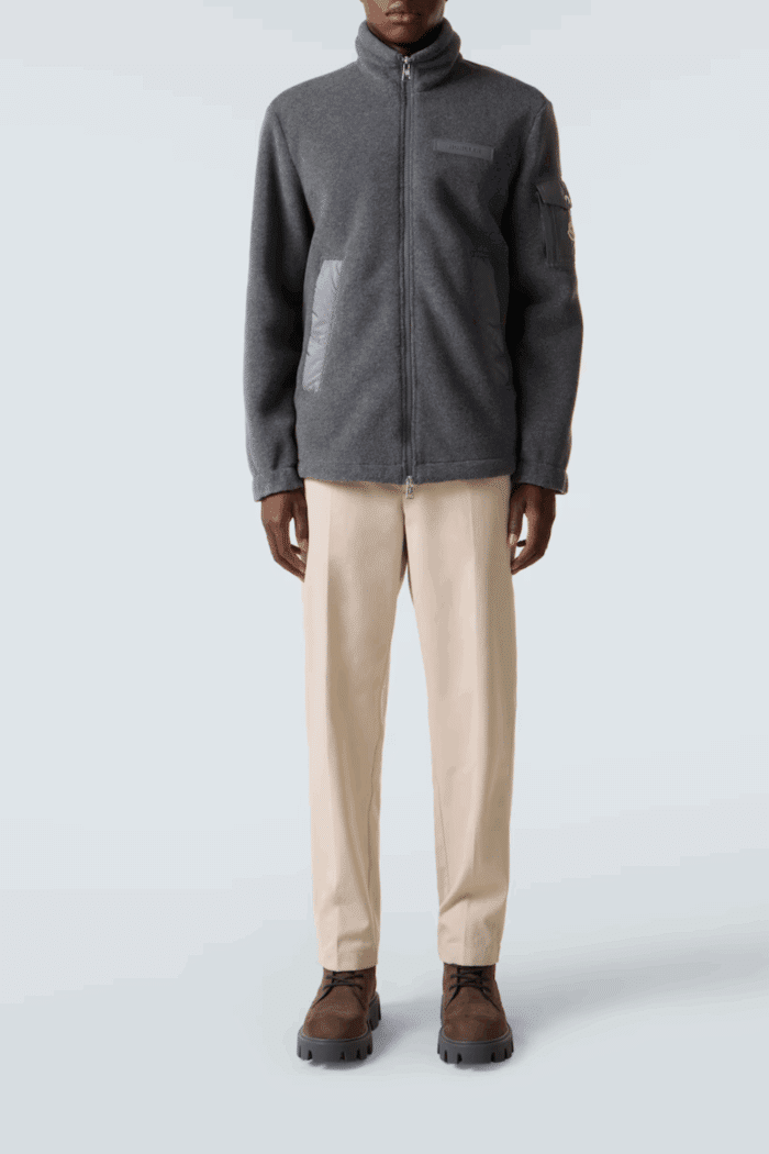Cardigan Polaire Zippé Gris