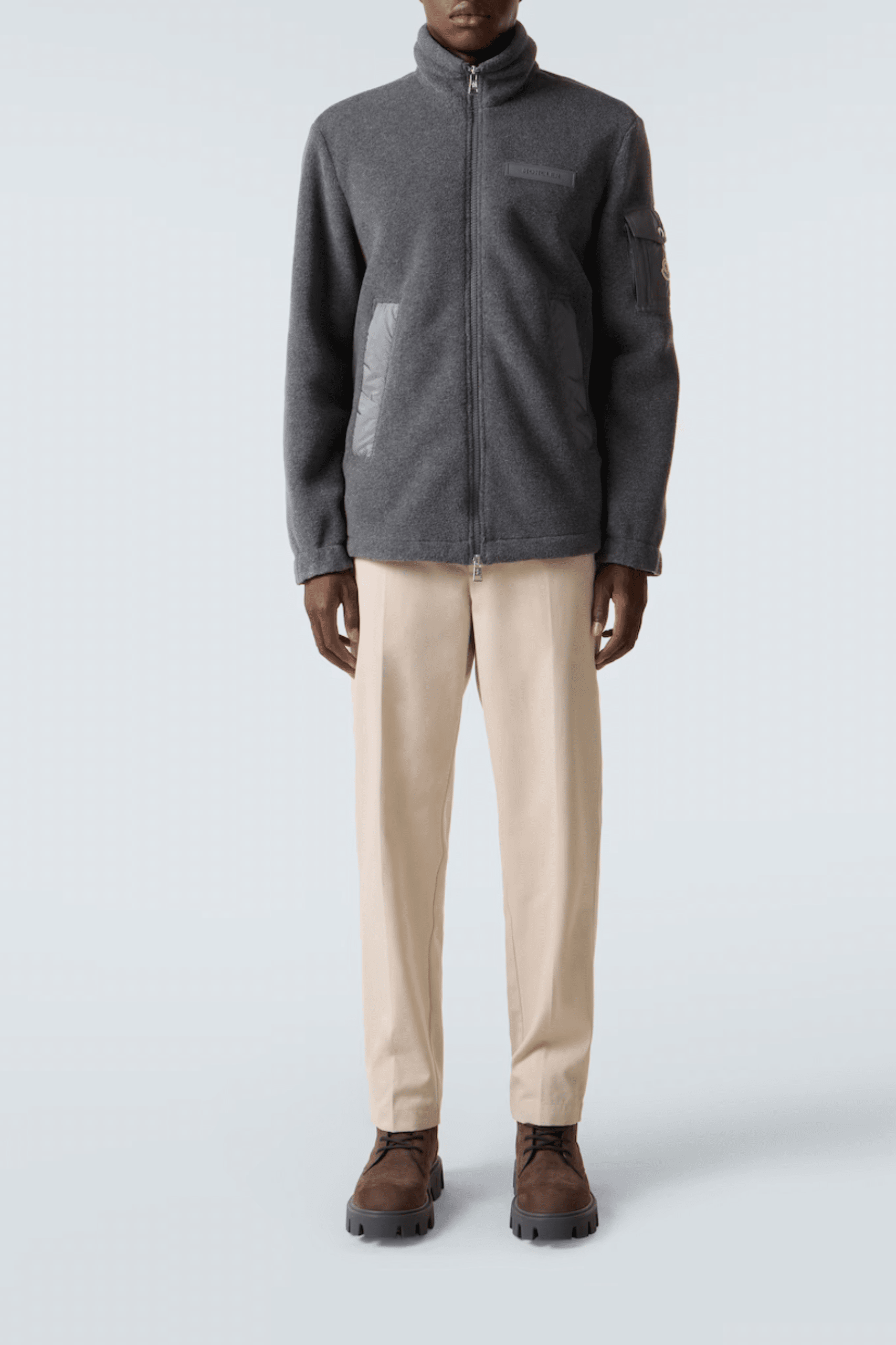 Cardigan Polaire Zippé Gris