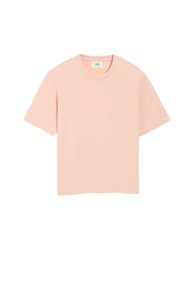 Tee-Shirt Poudre Cœur Embossé Ton sur Ton