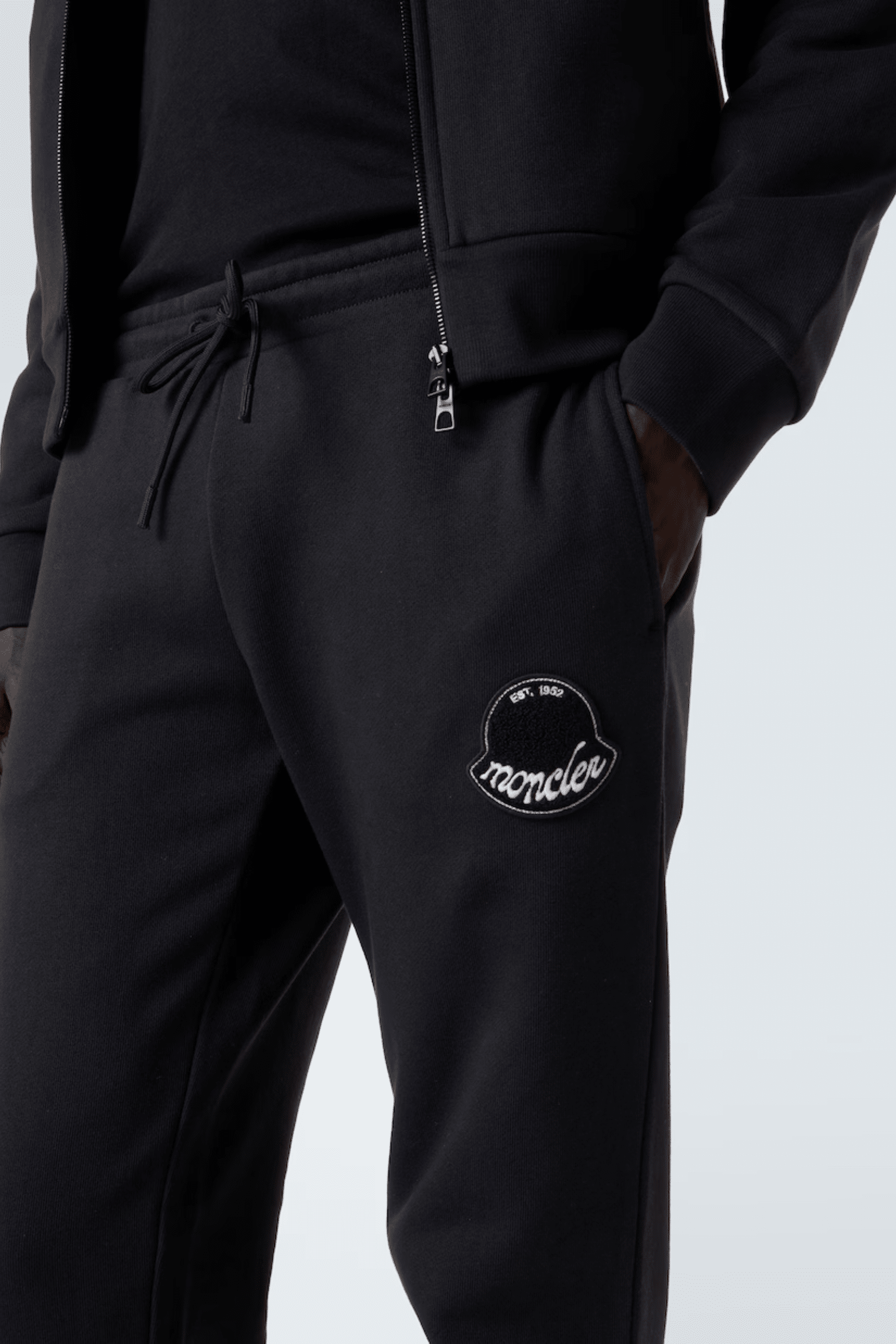 Jogging En Molleton Noir Logo – Image 3