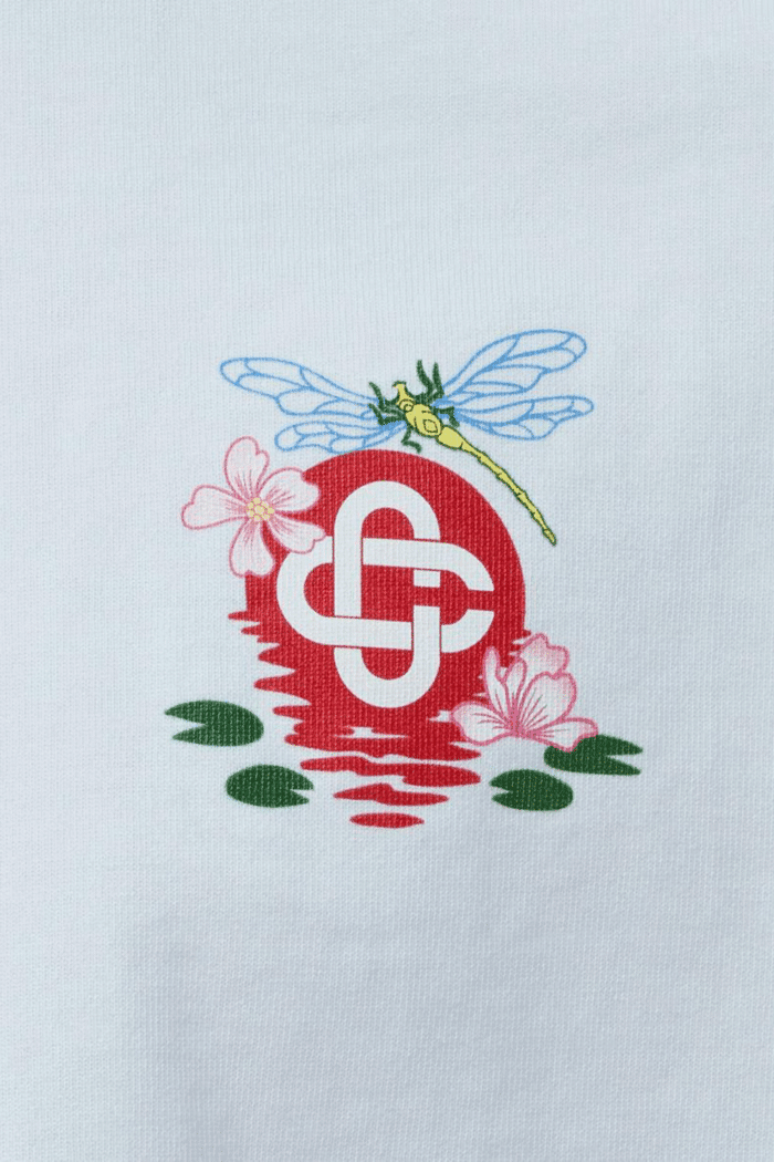 Tee-Shirt Floral Dragonfly Blanc