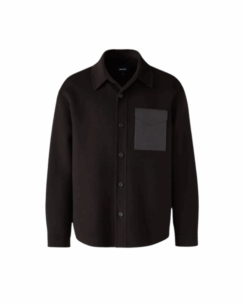 Manteau-Chemise EMMANUEL Laine Café
