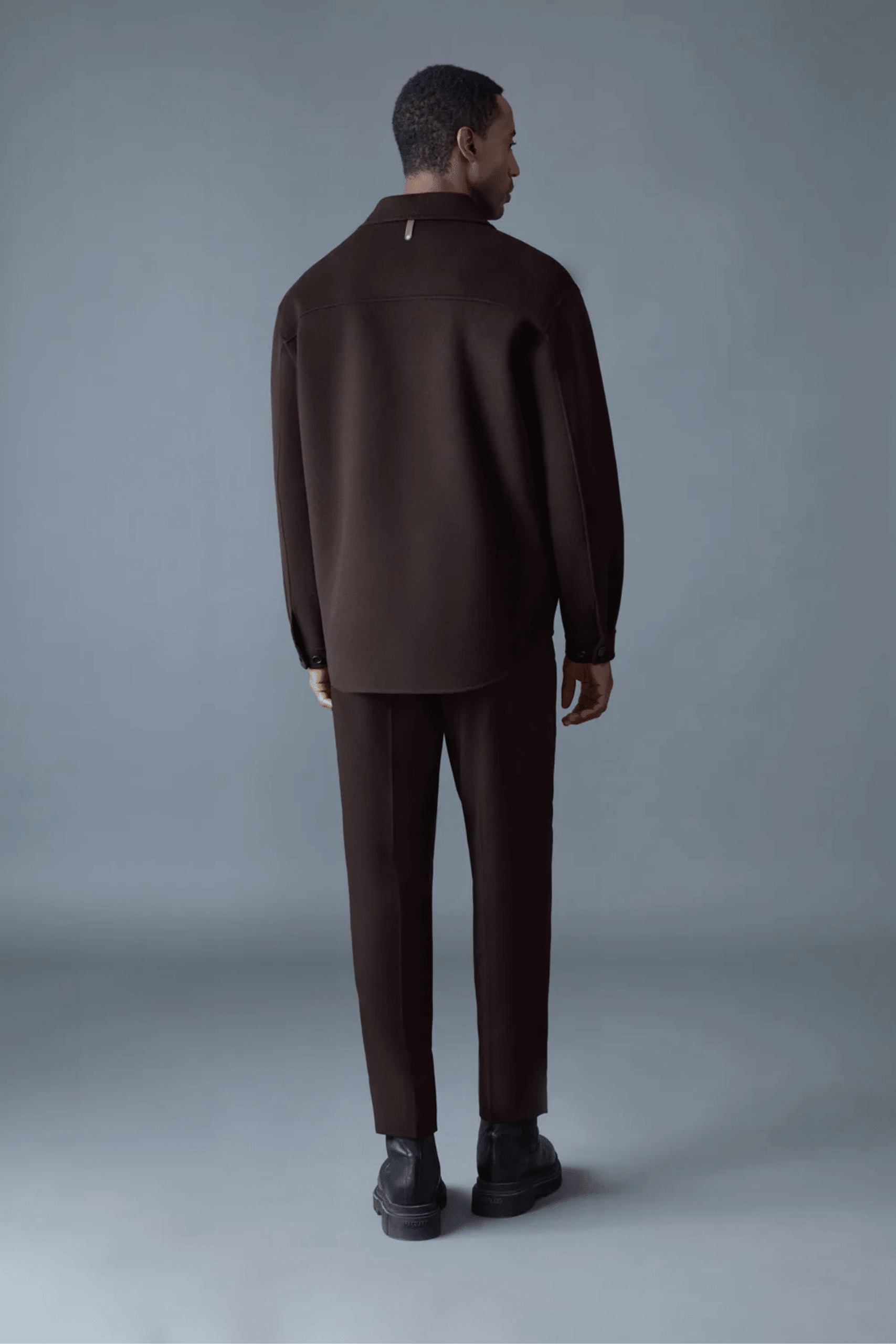 Manteau-Chemise EMMANUEL Laine Café