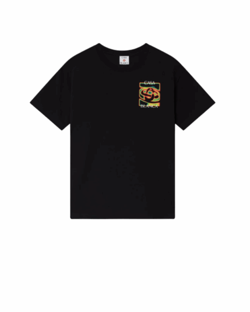 Tee-Shirt Logo Carte Thermique Noir